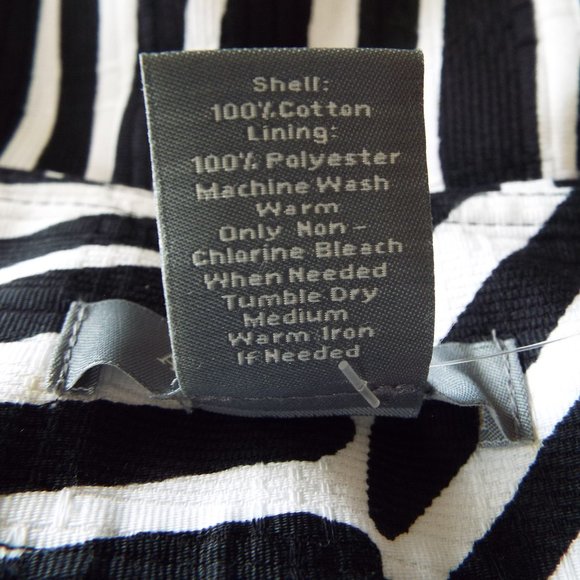 NWT Ann Taylor Black and White Safari Striped Pencil Skirt w/Black Hem Size 10 - Picture 5 of 5